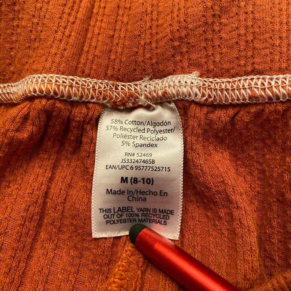 Textured Rust Pajama Set - Picture 11 of 15